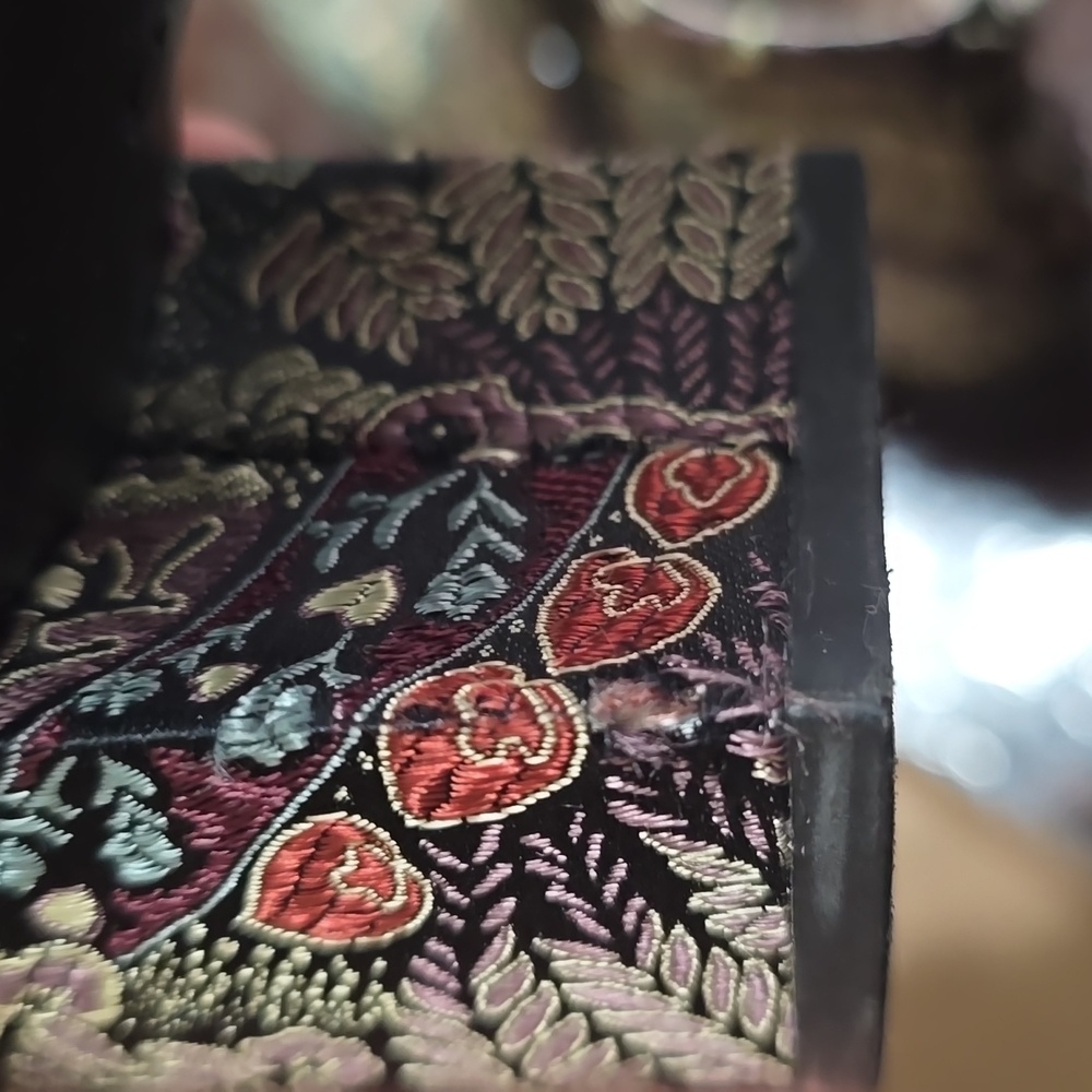 Gianni Bini Black and Gold Embroidered Ankle Boots - Picture 11 of 12
